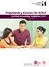 Preparatory Course for ACCA. Certified Accounting Technician (CAT)