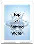 Tap vs. Bottled Water