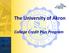 The University of Akron. College Credit Plus Program