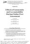 Effects of Anonymity and Accountability During Online Peer Assessment