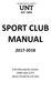 SPORT CLUB MANUAL
