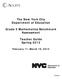 The New York City Department of Education. Grade 5 Mathematics Benchmark Assessment. Teacher Guide Spring 2013