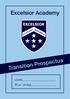 Excelsior Academy. Transition Prospectus