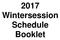 2017 Wintersession Schedule Booklet
